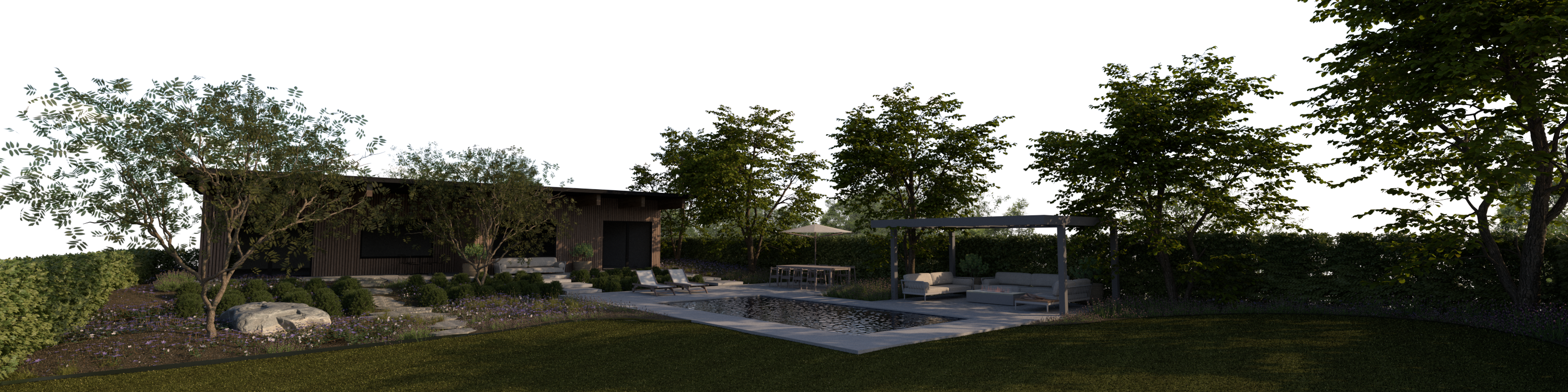 Pergola trädgård design